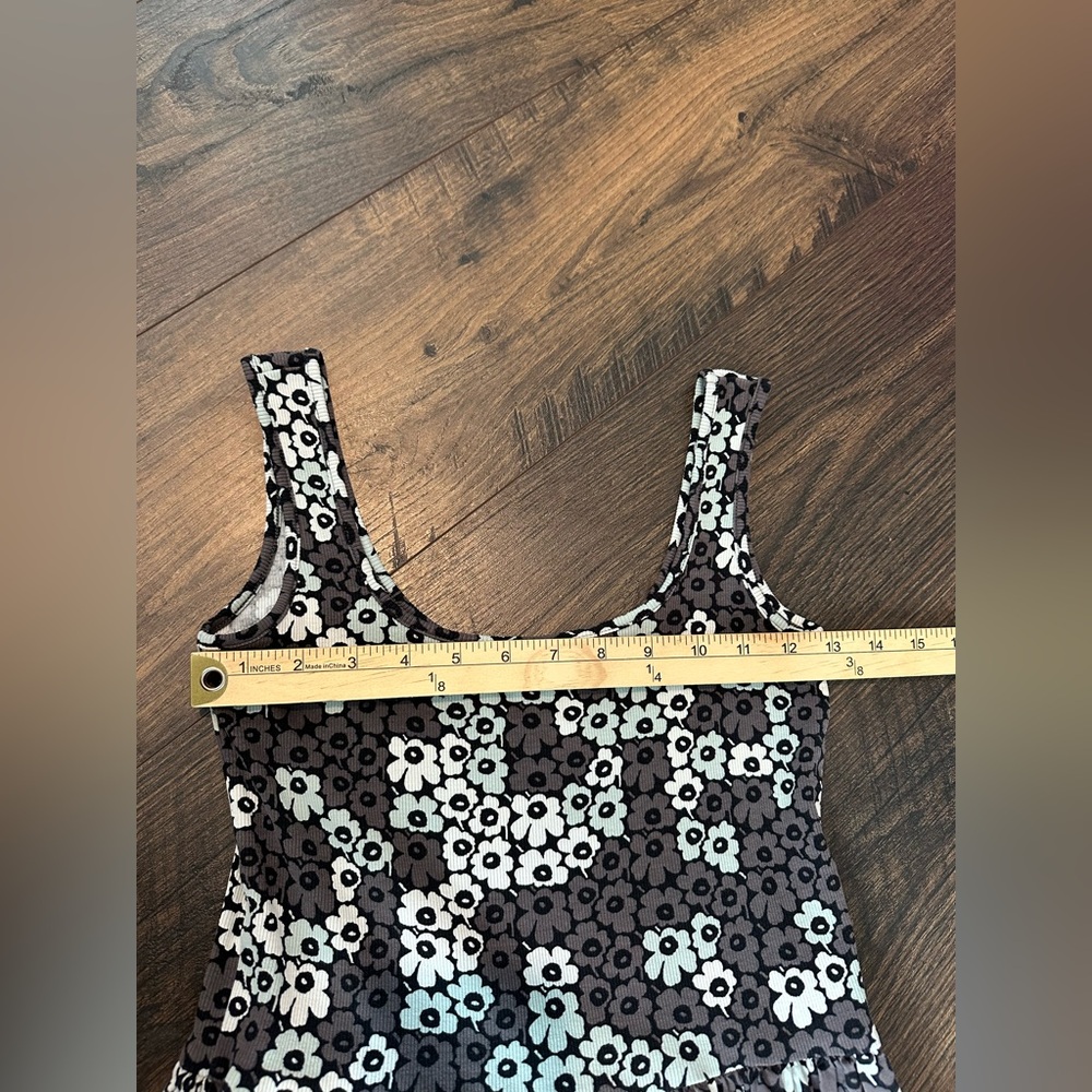 Anthropologie Black and White Floral Midi Dress - Picture 9 of 10